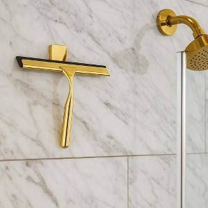 Home Mart Goods Gold Stainless Steel Window Bathroom Cleaning Squeegee - 10" - 1 of 4