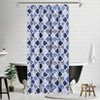 Modern Geometric Shower Curtain, Poly-Cotton Blean with Quatrefoil Design for Bathroom - 2 of 4