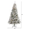 8ft. Flocked Fir Artificial Christmas Tree with 500 Clear LED Lights – Majestic Snowy Holiday X-Mas Display - 2 of 4