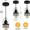 Metal Cage Pendant Lamps Vintage Rustic Pendant Light With Adjustable Length Farmhouse Caged Hanging Lamp E26 Base Bulb Not Included-The Pop Home - 4 of 4