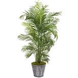 Nearly Natural 63-in Areca Palm Artificial Tree in Decorative Planter (Indoor/Outdoor)