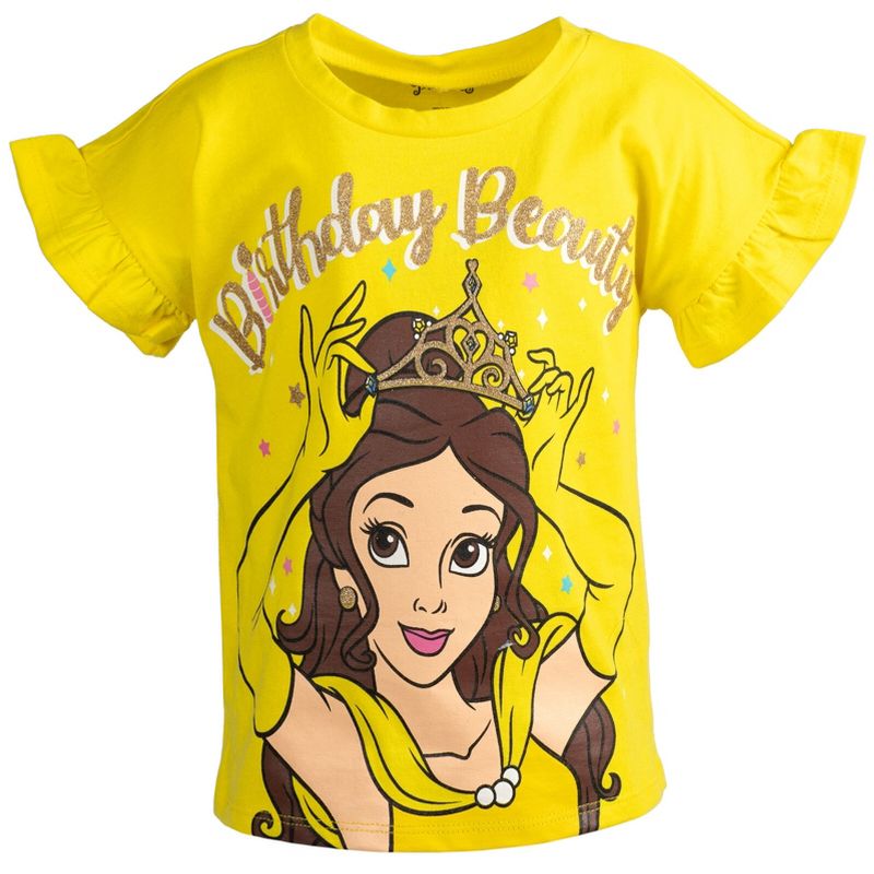 Disney Minnie Mouse Princess The Little Mermaid Moana Lilo & Stitch Frozen Elsa Birthday Girls T-Shirt Toddler to Big Kid, 1 of 9