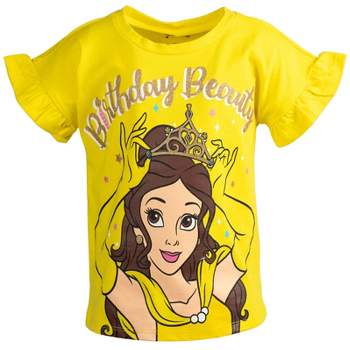 Disney Minnie Mouse Princess The Little Mermaid Moana Lilo & Stitch Frozen Elsa Birthday Girls T-Shirt Toddler to Big Kid
