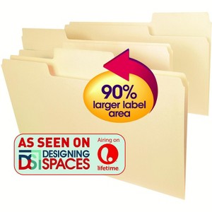 Smead SuperTab  Heavyweight File Folder, Oversized  1/3-Cut Tab, Legal Size, Manila, 50 Per Box (15401) - 1 of 1