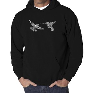 LA Pop Art Hummingbirds - Men's Word Art Hooded Sweatshirt - 1 of 4