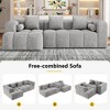 Whisen 101.2" Sectional Sofa Full-Compressed Sofa Modular Sofa Couch Free-combined Sofa - 3 of 4