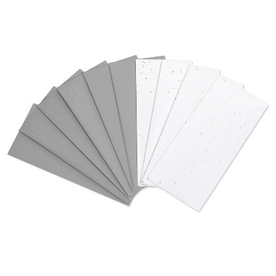10ct Graduation Tissue Paper Gray Gold Gemstone