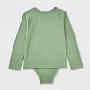 Kids' 2pk Adaptive Long Sleeve Bodysuit with Abdominal Access - Cat & Jack™ Navy Blue/Green - 2 of 4
