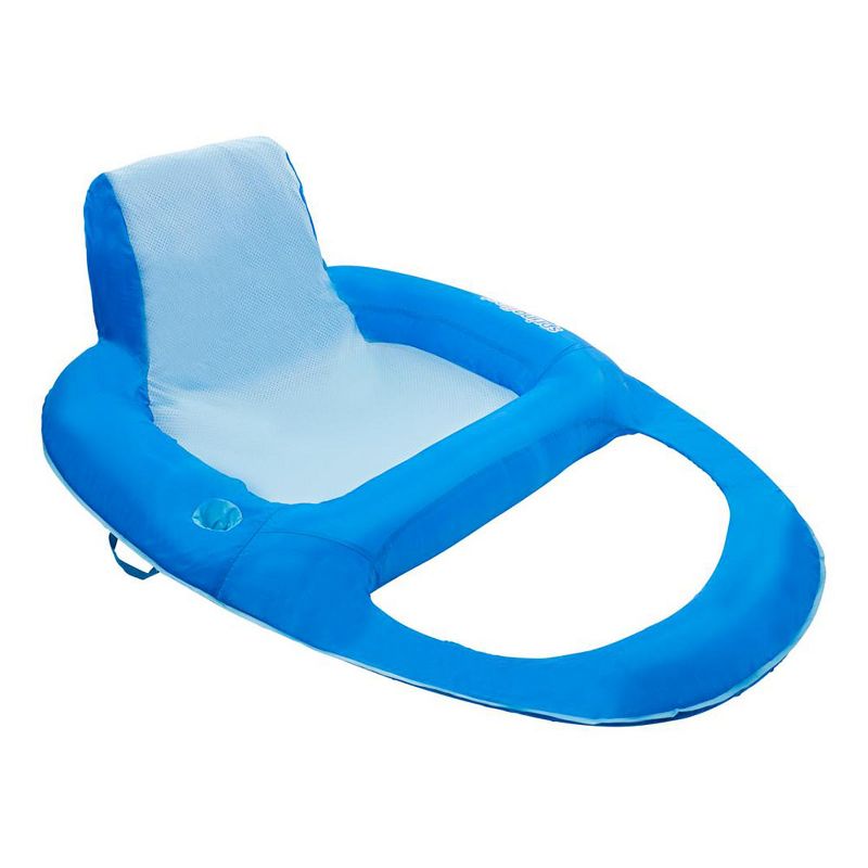 SwimWays Spring Float Swimming Pool Lounger Chaise Inflatable Floating Chair w/ Cup Holder & Additional Leg Room, 1 of 7