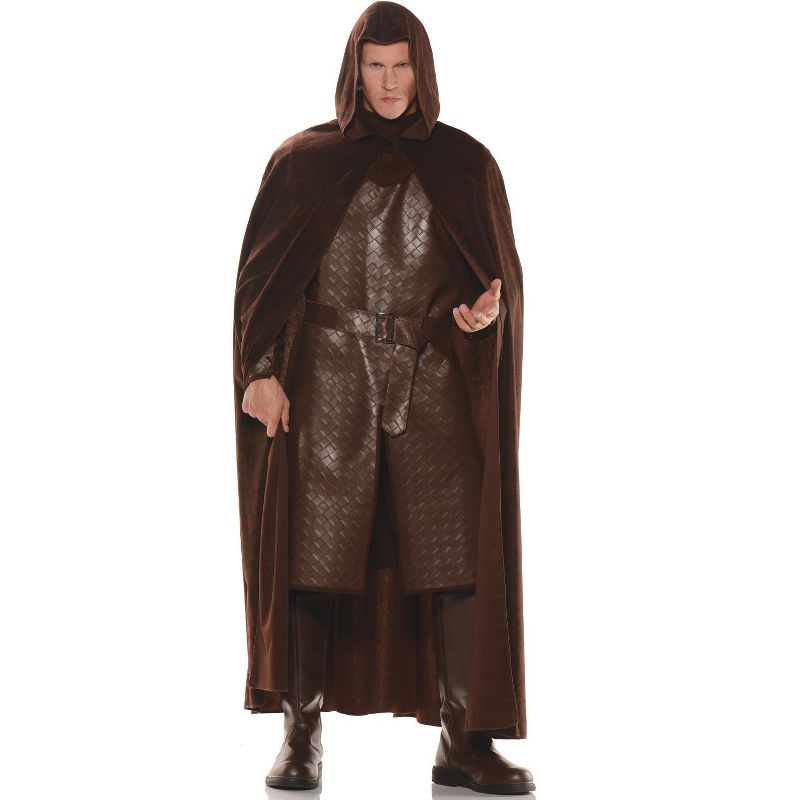 Underwraps Costumes Deluxe Hooded Cape (Brown), 1 of 2