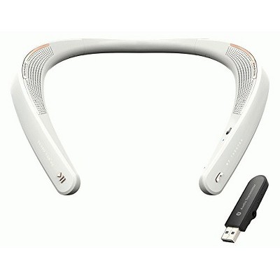 My Theater Wearable Neckband Bluetooth Speaker Universal, White (EM-W100UWH)