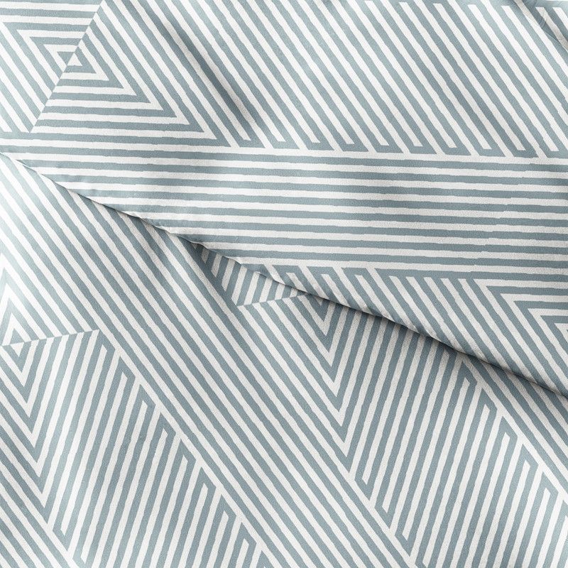 Modern Geometrics & Thatch Pattern 3PC Duvet Cover & Shams Set, Ultra Soft, Easy Care - Becky Cameron, 6 of 12