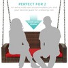 Best Choice Products Woven Wicker Hanging Porch Swing Bench for Patio, Deck w/ Mounting Chains, Seat Cushion - 3 of 4