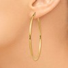 Black Bow Jewelry 2mm, 14k Yellow Gold Classic Round Hoop Earrings, 55mm (2 1/8 Inch) - 3 of 4