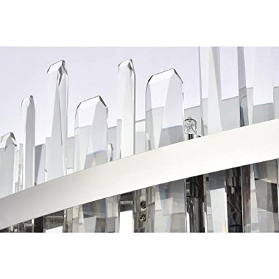 Elegant Chrome Crystal 30-inch Dimmable Bath Sconce