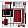 LunaLulinlk Red Geometric Shower Curtain - 4 of 4