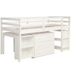 TiramisuBest Full Loft Bed with Cabinet, Shelves & Rolling Desk,Gray, Space-Saving Multi-Functional Bedroom Furniture - 4 of 4