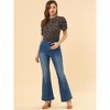 Allegra K Women's Retro High Waist Stretchy Flare Denim Jeans - 3 of 4