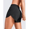 FIONECA Mid Waisted Dolphin Athletic Shorts for Women 4" Lightweight High Split for Gym Workout with Liner Quick Dry - 2 of 4