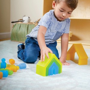 Discovery Stackers - Natural House Kids Stacking and Color Play, Fine Motor Skills Development Toy - 1 of 4