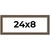 PosterPalooza | Panoramic Sculpted Silver Picture Frame - UV Acrylic, Foam Board Backing, Hanging Hardware - 2 of 4
