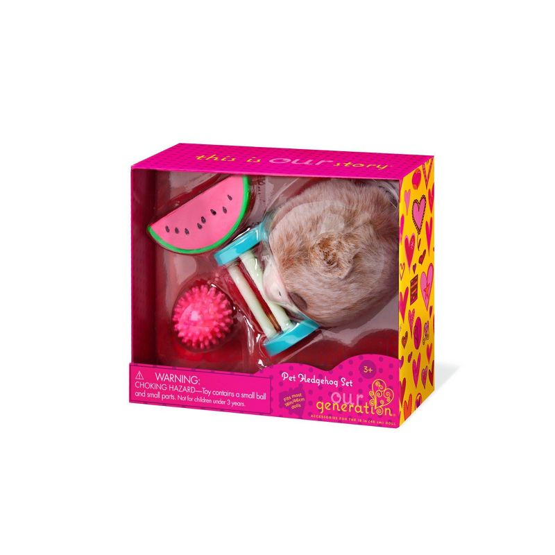 Our Generation Mini Plush Pet Hedgehog Set for 18&#34; Dolls, 6 of 7