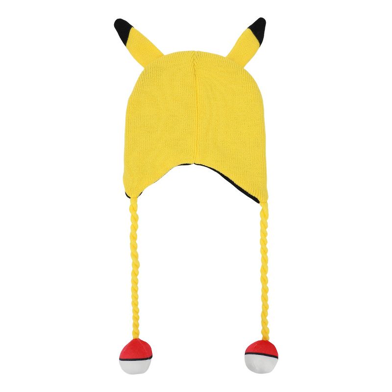 Pokemon Pikachu Laplander Hat With Fleece Pokeball Tassels, 4 of 6