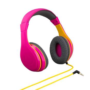 eKids Pink Wired Headphones for Kids, Over Ear Headphones for School, Home, or Travel - Pink (EK-140P.EXV1)