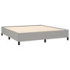 vidaXL Bed Frame Light Gray 59.8 in.x79.9 in. Queen Fabric - 4 of 4