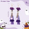 Halloween Skeleton Rose Earrings: Handmade Tassel Party Jewelry - 2 of 4