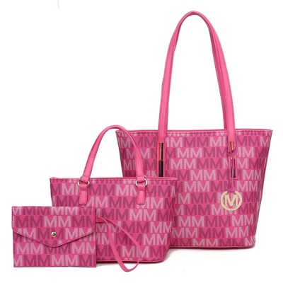 MKF Collection Aylet M Women's Vegan Leather Tote with Matching Mini Bag and Wristlet Purse by Mia K