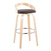 LumiSource Set of 2 30" Grotto Swivel Barstools Natural/Brown - 2 of 4