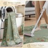 Lahome Short Velvet Geometric Floral Floor Mat-Natural Bio-Printed Soft Rug for Living Room, Bedroom, or Entryway - 4 of 4