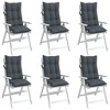 vidaXL Highback Chair Cushions 6 pcs Anthracite Oxford Fabric - 4 of 4