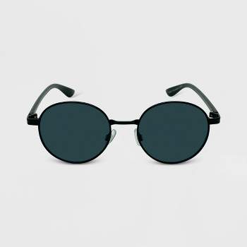 Metal Plastic Combo Round Sunglasses - Wild Fable™ Black