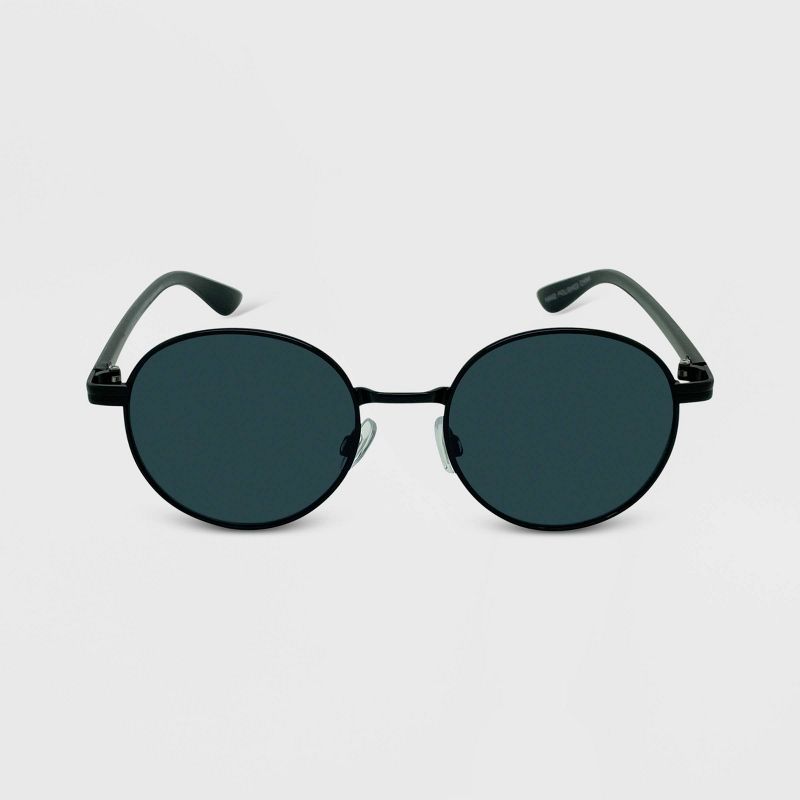 Metal Plastic Combo Round Sunglasses - Wild Fable&#8482; Black, 1 of 3