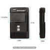 GPCT "Universal 3.7V Camera Battery Charger – Rechargeable Charger for Cameras and Cell Phones, Compact Design" Black - 3 of 4
