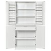 Bella Depot 72" Tall Farmhouse Kitchen Pantry Cabinet with 8 Door Shelves, Curved Design Storage Cabinet - 2 of 4