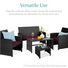 Best Choice Products Set of 2 Multipurpose Patio Wicker Ottomans w/ Removable Cushions - 4 of 4