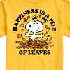 Men's - Peanuts - Happiness Is A Pile Of Leaves Short Sleeve Graphic T-Shirt - 2 of 4