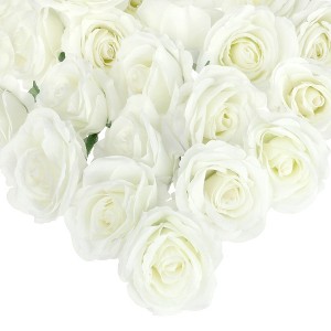 REGALWOVEN Home Decor Silk Fake Roses Artificial Flower Head for DIY Crafts Wedding 2.8" 25 Pcs - 1 of 4