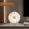 Luxury Decorative Wall Clock with Patterned Face for Living Room Aluminum Frame Large Modern Round Design Silent - 4 of 4