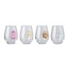 Transpac 18 oz Multicolor Easter Stemless Wine Glasses Set of 4 Perfect for Celebrations and Spring Gatherings - 3 of 4