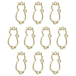 Unique Bargains Alloy Necklace Resin Casting Cat Shaped Pendant Frames 1.5" 20 Pcs - 1 of 4