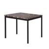 Roundhill Furniture Citico Metal Counter Height Dining Table with Laminated Faux Marble Top, Black - 2 of 4