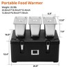 35Qt Commercial Insulated Food Pan Carrier Catering Hot Cold Serving Dish 3 Pans - 2 of 4