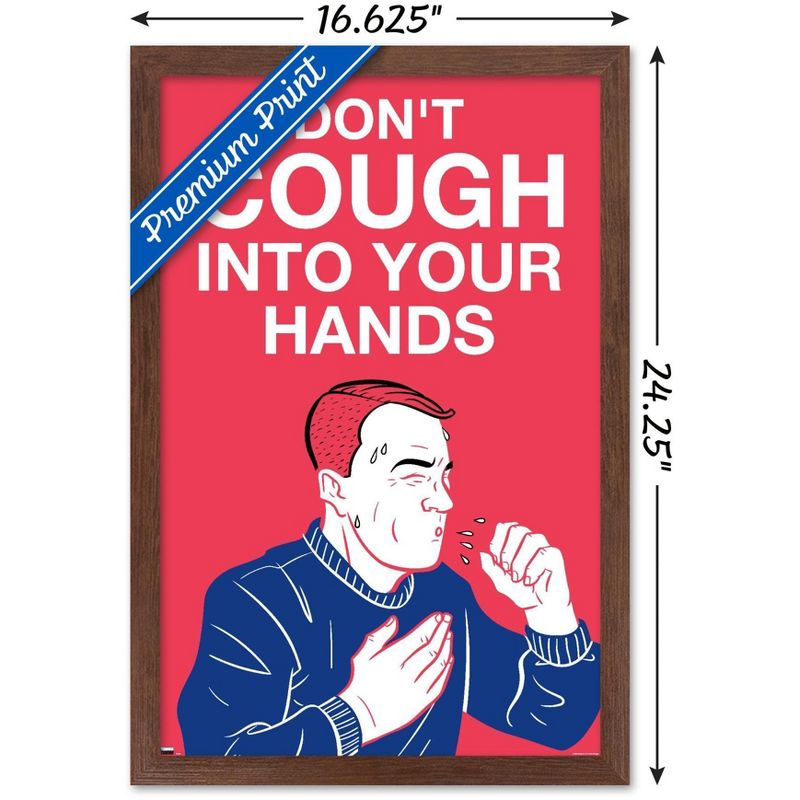 Trends International Don't Cough Into Your Hands Framed Wall Poster Prints, 3 of 7