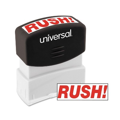 UNIVERSAL Message Stamp RUSH Pre-Inked One-Color Red 10069