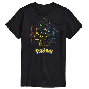 Men's - Pokémon - Group Outline Short Sleeve Graphic T-Shirt - 1 of 4