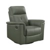 Genuine Leather Swivel Glider Reclining Chair with Luxury Style - 3 of 4